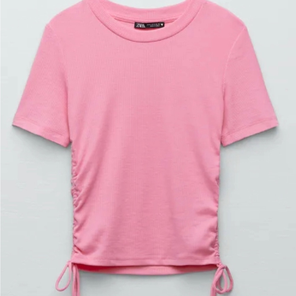 Pink Zara Ribbed Top